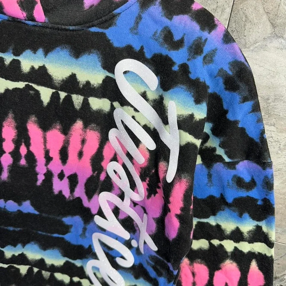 Justice tie-dye hoodie in‎ pink and blue #tie-dye Kids Size large 12-14